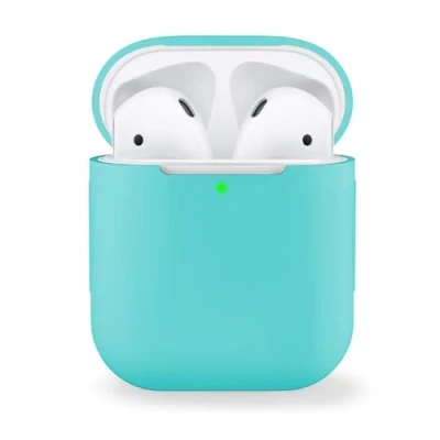 Immagine di MyGadget Cover in Silicone Morbido Custodia Compatibile con Apple AirPods 1 e 2 Generazione Case per Cuffie Auricolari Skin Gomma Turchese