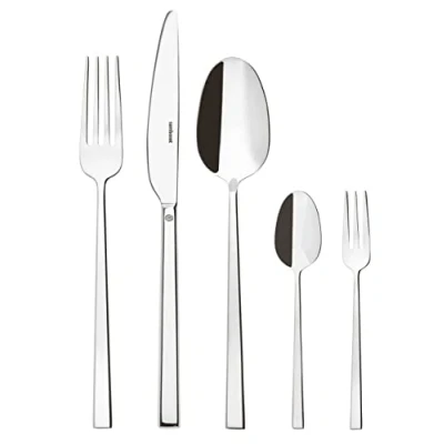Immagine di Sambonet Rock 52562 G6 Set di Posate da Tavola monoblocco in acciaio inox 18/10, per 6 persone, 30 pezzi: forchette, cucchiai, coltelli, cucchiaini tè, forchette dolce
