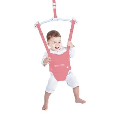 Immagine di Set di ponticelli e buttafuori per la porta del bambino, con morsetto porta, cinghia regolabile bambini da 6 a 24 mesi, certificato CPC CE