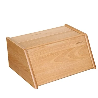 Immagine di Zassenhaus Montana 065046 Contenitore per il pane con coperchio ribaltabile, in faggio, 40 x 30 18 cm