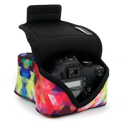 Immagine di USA GEAR Custodia Per Fotocamera Digitale DSLR/Custodia SLR con Protezione In Neoprene, Cinghia Cintura e Accessori Compatibile Nikon D3400/Pentax K 70 altro Geometrico