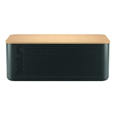 Immagine di Bodum: Bistro Bread Box/Bin with Bamboo Lid in Nero