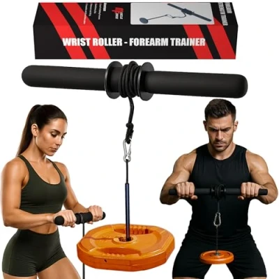 Immagine di MuscleForge® Wrist Roller, Rullo da polso per allena avambraccio, Dispositivo di rafforzamento dell&#039;avambraccio e della muscolatura