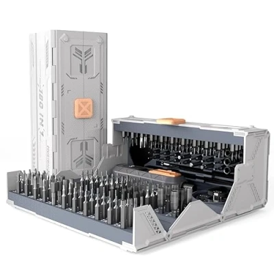 Immagine di Mustbau 180 in 1 Kit di Cacciaviti Precisione, Mini Cassetta Degli Attrezzi Meccanica con Torx T1 T20, Phillips 1.0 3.5, Triangolo 2.0 3.0, Hex H 0.7 6.0 per Telefono, Laptop, Occhiali, Fotocamera