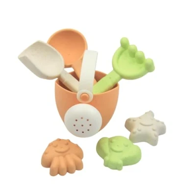 Immagine di alldoro 60176 Il Mio Primo Giocattolo di Sabbia 7 Pezzi, Paletta, rastrello, Cucchiaio e 3 formine per la Sabbia, plastica Misto Paglia Grano, Bambini a Partire dai 18 Mesi