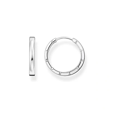 Immagine di Thomas Sabo Orecchini a cerchio da donna in Argento Sterling 925 con zirconi, dimensioni: 20 x 3 mm, CR685 001 21, 20x3 sterling, Nessuna pietra preziosa