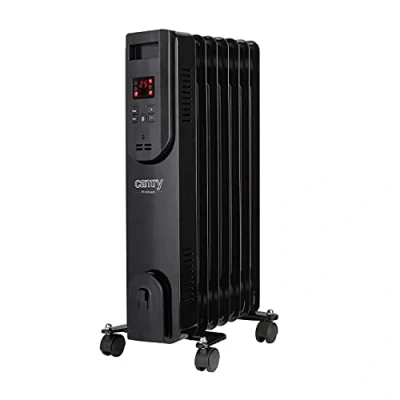 Immagine di Camry CR7812 Riscaldamento elettrico dell&#039;olio con display LED a 7 nervature, telecomando 3 livelli di calore 600 W/900 W/1500 W