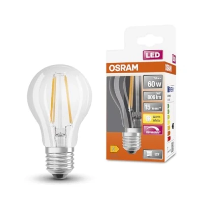Immagine di OSRAM 4058075115958 LED (monocolore) ERP E (A G) E27 Forma di bulbo 7 W = 60 Bianco caldo (Ø x L) mm 106 1 pz.