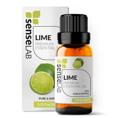 Immagine di SenseLAB Olio essenziale di Lime Terapeutico Naturale e Puro al 100% per Diffusore Aromaterapia Umidificatore Si diffonde Sollevare l&#039;umore alleviare la Tensione (10 ml)