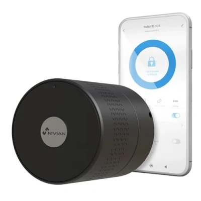 Immagine di Nivian Serratura Smart Bluetooth lock con accesso remoto e apertura senza chiave Creazione di chiavi virtuali per gli ospiti Funzione chiusura automatica proteggere la casa