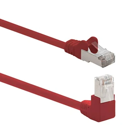 Immagine di 1aTTack.de 366252 Cavo di Rete Cat.6 Angolo 90 Gradi 7,5 m Rosso 1 Pezzo Patch Cat6 (SFTP PIMF) 1000 Mbit/s connettore RJ 45 x Metro