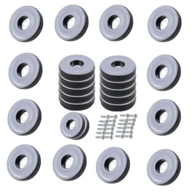 Immagine di Uni Fine Shop Set di 24 feltrini autoadesivi in teflon, 20 mm, resistenti, per mobili, moquette, superficie scorrevole PTFE spostare facilmente mobili pesanti e moquette