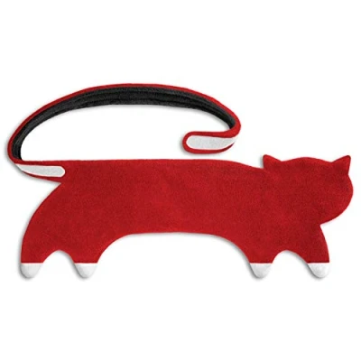 Immagine di CUSCINO RISCALDABILE Leschi per la pancia, schiena e zona lombare/Per coliche dei neonati il ciclo/Per microonde, con semi di grano/Cuscino termico bambini/Coco gatta, rosso nero