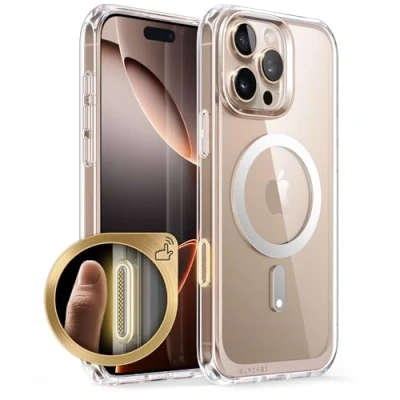 Immagine di SUPCASE Cover per iPhone 16 Pro Max 6.9&#039;&#039; 2024, [Compatibile con MagSafe] [Protezione di Grado Militare] Custodia Magnetica Antiurto Trasparente Ultrasottile (Clear)