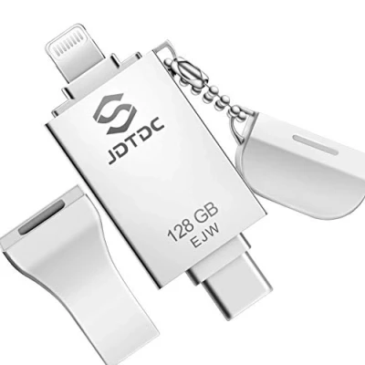Immagine di MFi 128GB Chiavetta USB Per iPhone 15/14/13/12/11, Memoria Esterna, Lightning Flash Drive, Pennetta Memorystick iPhone/iPad/Android/PC/Mac