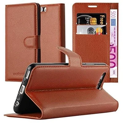 Immagine di Cadorabo Custodia Libro per Huawei P10 PLUS in MARRONE PASTELLO con Vani di Carte, Funzione Stand e Chiusura Magnetica Portafoglio Cover Case Wallet Book Etui Protezione