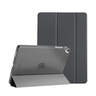 Immagine di ProCase Cover per iPad Pro 12.9 1a/2a Gen 2017/2015[Vecchio Modello], Auto Svegliati/Sonno,Ultra Sottile e Leggero Custodia Supporto con Retro Semi Trasparente Copertura Intelligente Grigio