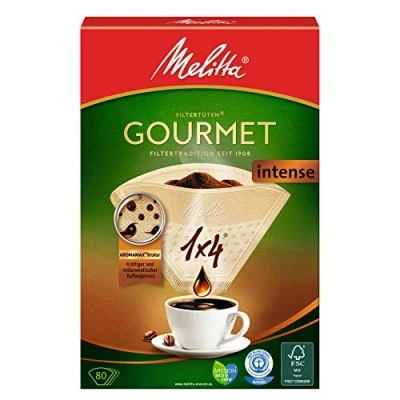 Immagine di Melitta Gourmet filtri di caffè Intenso formato 1x4, Confezione 1er (1 x 80 pezzo)