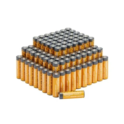 Immagine di Amazon Basics Batterie Alcalino AA 1.5 Volt, Performance, confezione da 100 (l’aspetto potrebbe variare dall’immagine)
