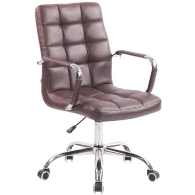 Immagine di CLP Sedia Design Ufficio Deli I Poltrona Scrivania Imbottita Direzionale Girevole E Regolabile, Colore:Bordeaux