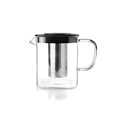 Immagine di IBILI Bollitore con filtro Square, 1 litro, borosilicato e acciaio inox 18/10