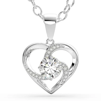 Immagine di SERASAR Collana da donna Gioielli in argento 925 oro 18 carati a cuore con ciondolo per ragazze Regalo di compleanno donne