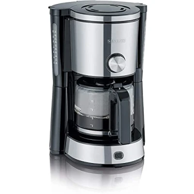 Immagine di Severin KA 4825 TYPE SWITCH Macchina per il caffè acciaio inox, Nero Capacità tazze=10 Caraffa in vetro