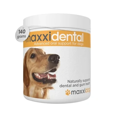 Immagine di maxxipaws maxxidental Cura delle Gengive e dei Denti per Cani Integratore in Polvere il Benessere Orale Avanzato; 140g