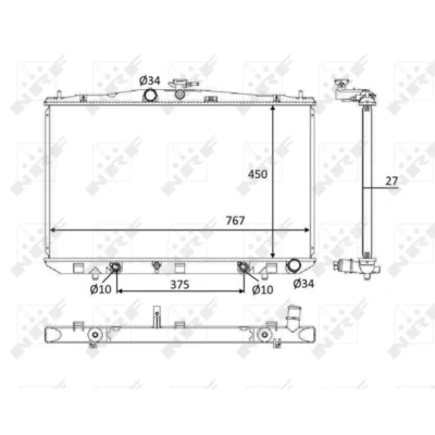Immagine di Radiatore, raffreddamento motore NRF 58611