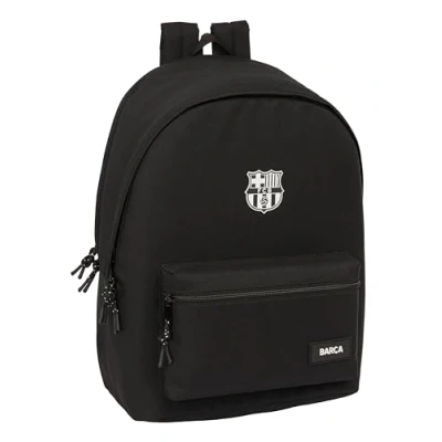 Immagine di safta F.C.BARCELLONA Zaino per laptop da 15,6&quot; e USB, ideale giovani di diverse età, tessuto riciclato, comodo versatile, qualità resistenza, 31 x 18 44 cm, colore: Nero, Estándar,