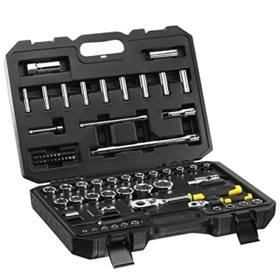 Immagine di STANLEY set chiavi a bussola attacco misto 1/4&quot; e 1/2&quot; 71 pz