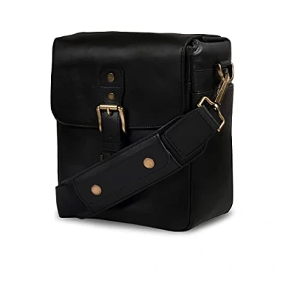 Immagine di MegaGear MG1521 Messenger Bag in pelle per fotocamere Mirrorless, Instant e DSLR Nero
