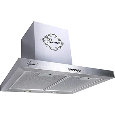 Immagine di Gurari 461 inox 60, Cappa aspirante a parete 60 cm 1000m3/hCappa Lusso produttore 3 velocità 1000m3/h LED acciaio Ricircolo possibile