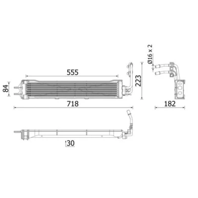 Immagine di Radiatore olio, Cambio automatico MAHLE ORIGINAL CLC 333 000P