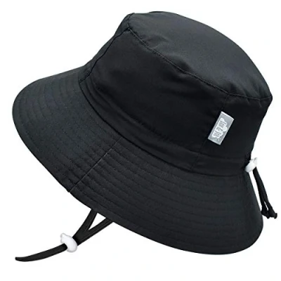 Immagine di Jan &amp; Jul Cappello da Sole a Secchiello per Neonato con Protezione UV (Taglia: 0 6 Mesi, Nero)