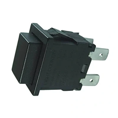 Immagine di Easyricambi Interruttore a Pulsante bipolare Nero 4 Contatti faston 4A 250V AC Foro Incasso 19x13mm
