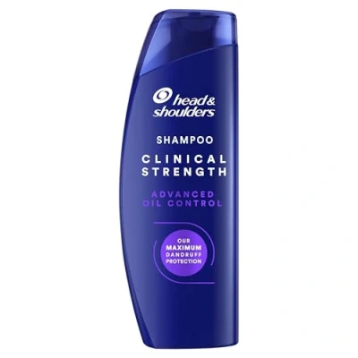 Immagine di Head &amp; Shoulders Clinical Strength Shampoo Antiforfora Sebo Regolatore Advanced Oil Control al Solfuro di Selenio. Combatte la Forfora Ostinata e l&#039;Eccesso Sebo, con Agrumi Rinfrescanti, 400ml