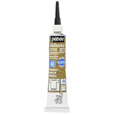 Immagine di PEBEO Setacolor, glitter 3D, 20 ml, color oro