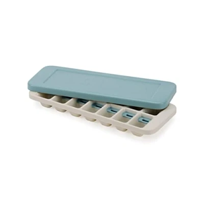 Immagine di Joseph Duo QuickSnap Stampo per Ghiaccio in Plastica, Facile da rilasciare e riutilizzabile, con coperchio, Salvaspazio ed Impilabile, Blu