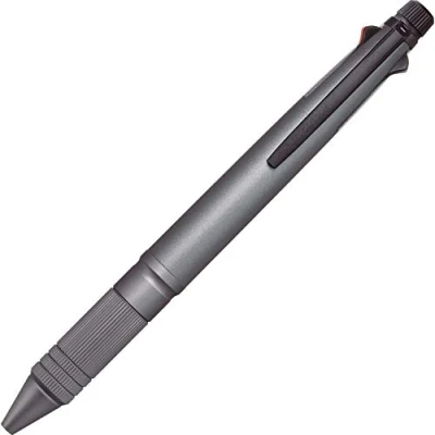 Immagine di uni Jetstream 4&amp;1 Metal Edition, penna a sfera da 0,5 mm (nero, rosso, blu, verde) e matita meccanica mm, canna di fucile metallizzato (MSXE52000A05.43)