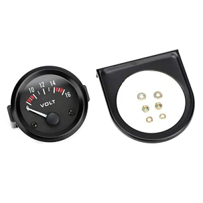 Immagine di Voltmetro, Qiilu Car Voltmetro Universale 12V Volt 52Mm/2In Misuratore Di Tensione Calibro 8 16V Bx100007