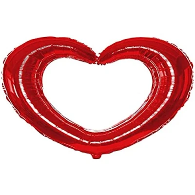 Immagine di Palloncino in pellicola a forma di cuore, colore rosso