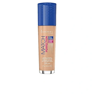 Immagine di Rimmel London Match Perfection Foundation Fondotinta Liquido Pelle Perfetta e Levigata a Lunga Tenuta con SPF 20 Sand 30 ml