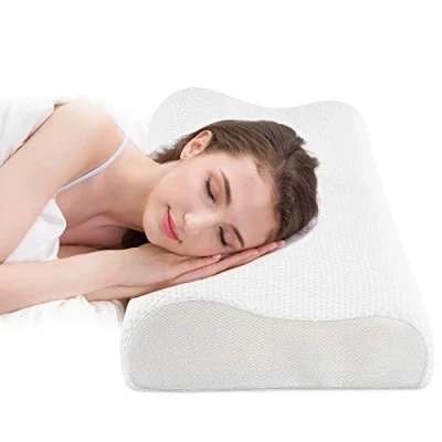 Immagine di Fityou Cuscino Cervicale Memory con Altezza Regolabile, a Doppia Onda Antipolvere, Foam Guanciale Letto Ergonomico per Collo Cervicali, Rimovibile/Lavabile, 60 * 35 11/9cm