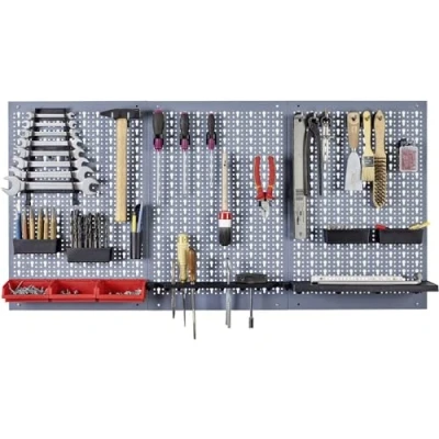 Immagine di Küpper 70100 Assortimento di 3 pannelli in lamiera preforata · 12 ganci standard. (L x A) 120 cm 60 1 pz.