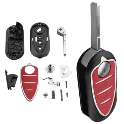Immagine di 3 button Smart Remote Key Shell Case Fob custodia chiave a guscio auto ricambio telecomando Alloggiamento Fit per Alfa Romeo Mito / Giulietta 159 GTA