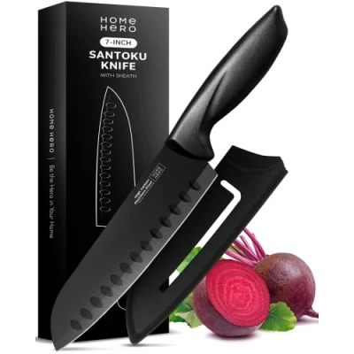 Immagine di Home Hero Coltelli da Cucina Giapponese Coltello Chef Santoku Acciaio Inox Set Professionali