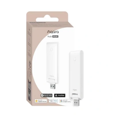 Immagine di Aqara Intelligente Hub M100 per domotica, Controller Matter, Thread Border Router, con Zigbee, Wi Fi, supporta Amazon Alexa, Apple Home, Google SmartThings, IFTTT, Home Assistant