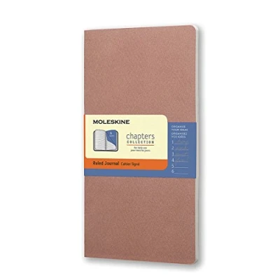 Immagine di Cahier Chapitres Moyen format Ligné Couverture cartonnée vieux rose