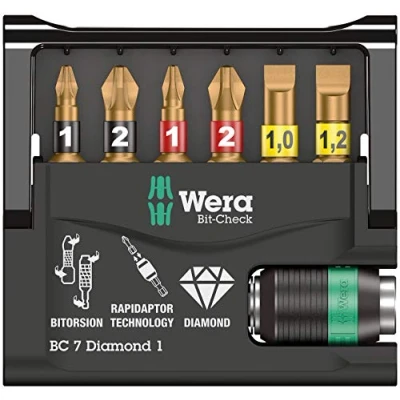 Immagine di Wera Bit Check 7 Diamond 1 05073419001 Kit inserti parti